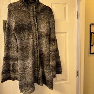 Prana WOOL Blend Amber Duster Sweater Knit Long Cardigan Brown Womens Medium!!‎